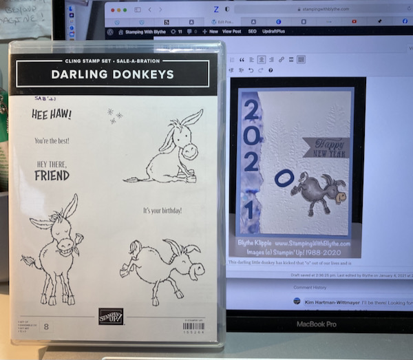 Darling Donkeys & New Year card