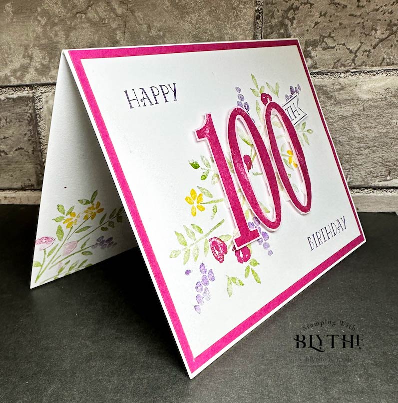 Number of Years Happy 100th Birthday card - inside card