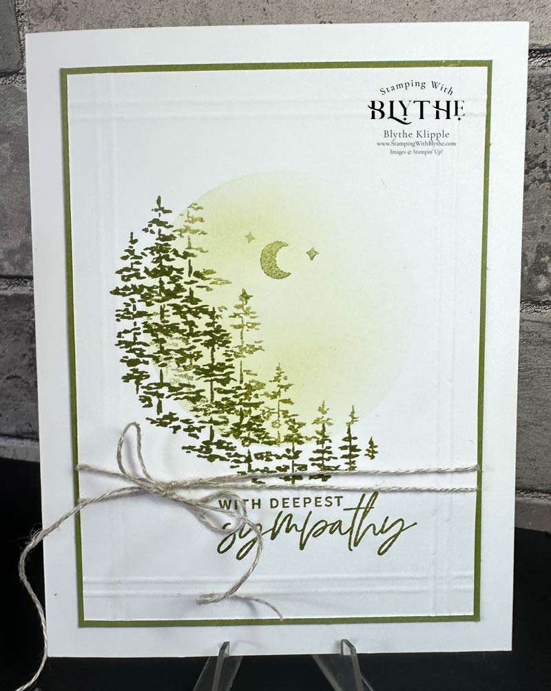 Encircled in Nature Sympathy Card, twine embellishment