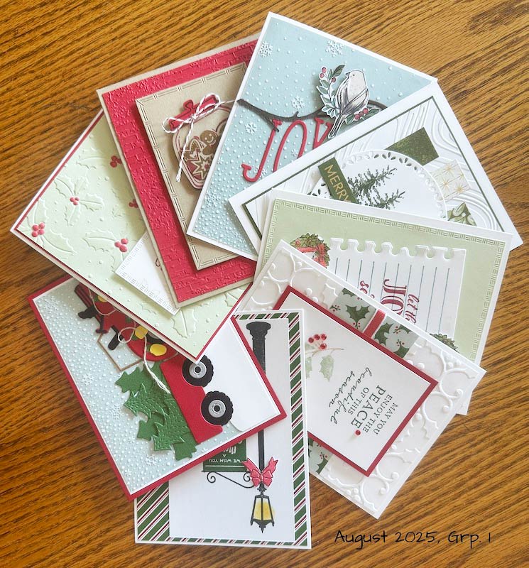 First 8 cards for 2025 Christmas Card Buffet